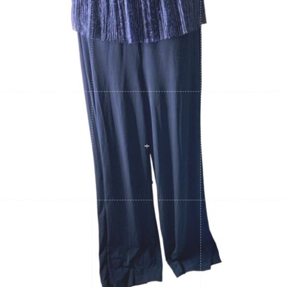 Connected Apparel Jumpsuit Womens 14 Sleeveless Ruffled Cinched Waist Casual NWT - Picture 6 of 11